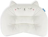 ChocChick Cat Toddler Pillow 20x14 Inch - Soft Hypoallergenic Machine Washable Organic Cotton Kids Pillow for 2 Year Olds