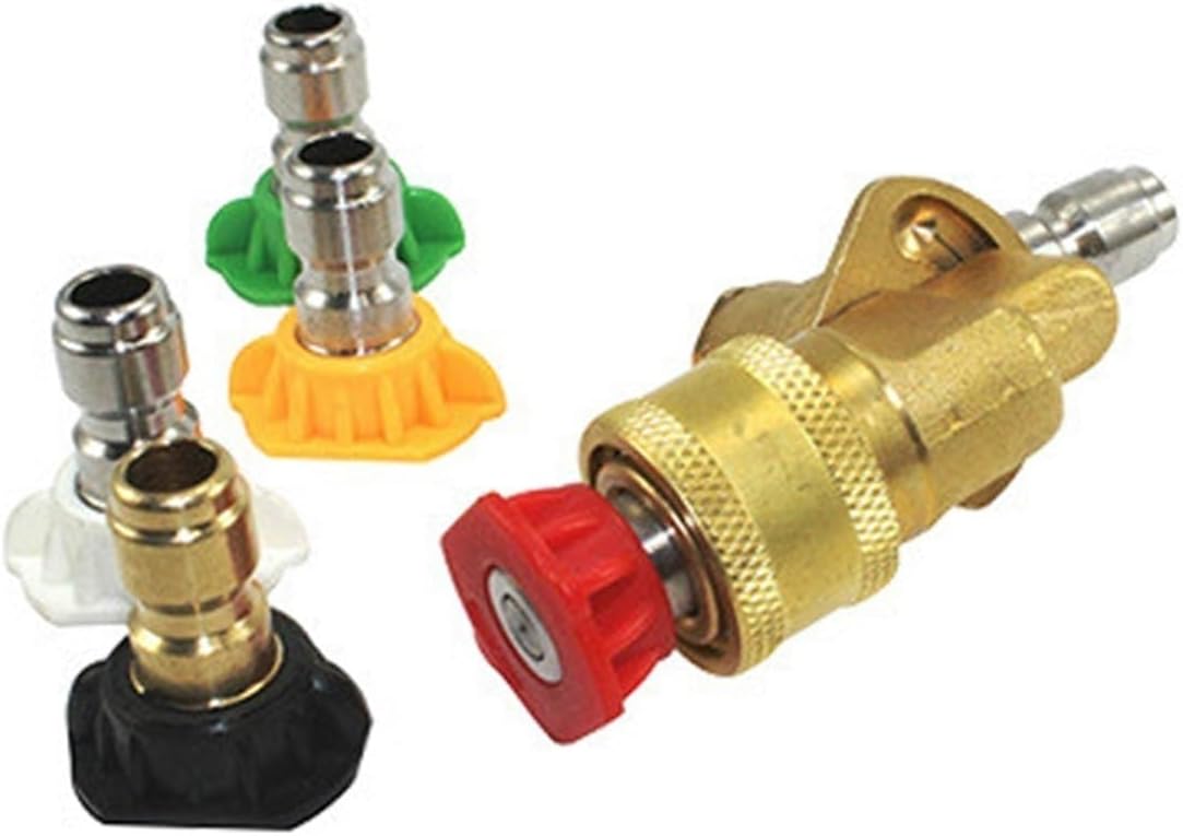Pressure Washer Kit with 5 Nozzle Tips & Quick Connect Pivoting Coupler - Power Accessories for Effective Cleaning