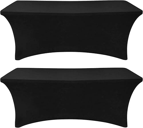 Eurmax - Mantel rectangular ajustable de elastano para fiesta de bodas. Mantel para eventos. Mantel ajustable., Plástico, Gris plateado, 6 patas