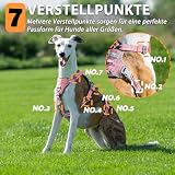 Huntboo Sicherheitsgeschirr Hund Ausbruchsicher, Panikgeschirr für Hunde, Anti Zug Hundegeschirr, Reflektierend, Verstellbare, Leichte Weste für kleine, mittelgroße und große Haustiere (Rosa,M)