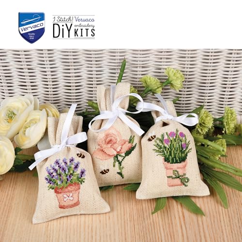 Kit Point de Croix Complet Cadeau DIY Idéal Ensemble Broderie 3 Sachets - 6