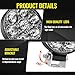 Jumpdy 2.5 inch LED Round Light Bar 2 Pcs, Work Light Round Flood Light, Off Road Vehicle Lights LED Lights for Trucks, Off Road Vehicles, ATVs, UTVs, 4WDs, Boats, etc., Long Lifespan
