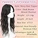 Hair Toppers for Women, 20 Inch Hand Tied Breathable Toppers Hairpieces for Women with Thinning Crown Middle Part Bangs Mix Human Hair Wavy Curly Lightweight Wiglets (Dark Brown Mixed Chestnut)