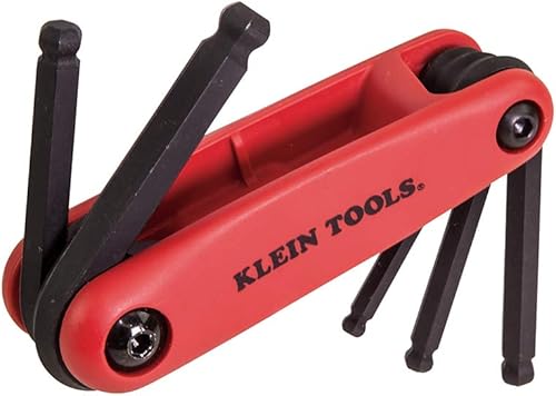 Miniatura 3 de Klein Tools 70572 Grip-It - Juego hexagonal de extremo de bola, 5 llaves, tamaños métricos