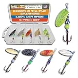 Hipster Pro Pack Rooster Tail Fishing Lures - Proven Inline Spinner Baits, Premium Trout Spinners for Trout and Salmon River Fishing, 100% USA Made by Hofmann's Lures (Glitter Series)