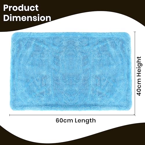 Image of Storite Microfiber Cloth for Car Cleaning -1100 GSM Ultra Soft & Super Absorbent Car Drying Towel | Lint-Free & Scratch-Free Automotive Cleaning Cloth for Car Wash & Detailing | Blue /Grey(60 x 40 cm)