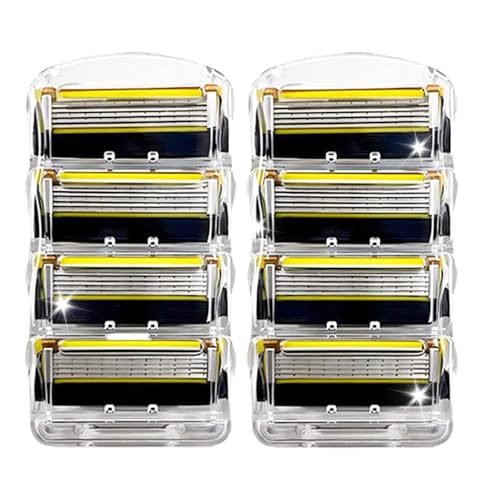 ジレット対応 フュージョン/プログライド 替刃 互換品 5枚刃 低刺激 髭剃り ひげそり 交換用カートリッジ 8個入り