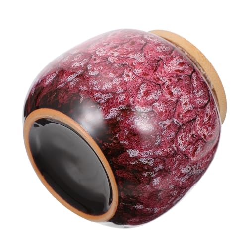 MAGICLULU Carrito De Té De Cerámica Organizador De Bolsitas De Té Enlatado Tapa Té a Granel Cesta Gres Té Verde Bote De Porcelana Taza Para Té Colador Té De Menta Verde Teteras Madera Rosa