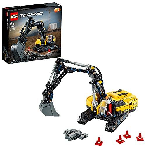 Image of LEGO Technic Heavy-Duty Excavator 42121 Building Kit+42117 Technic Race Plane Toy to Jet Aeroplane 2 in 1 Building Set-(Set of 2Toys)