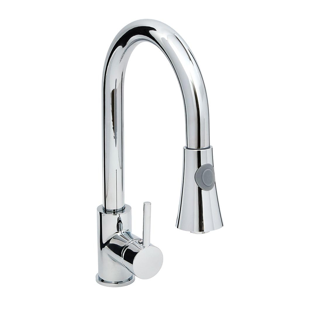 Milano Mirage Chrome Lever Handle Kitchen Sink Mixer Tap Swivel Spout Pull Out Spray Head