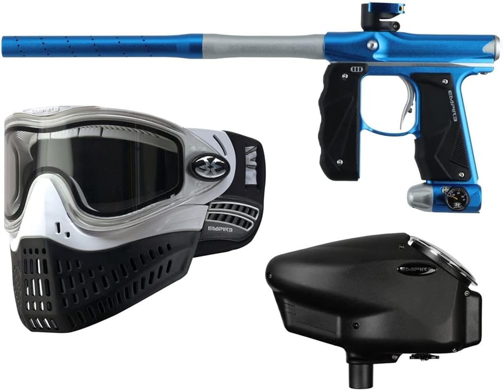 Empire Mini GS Electronic Paintball Gun Marker w Empire Halo Too Electronic Loader and E-Flex Thermal Mask