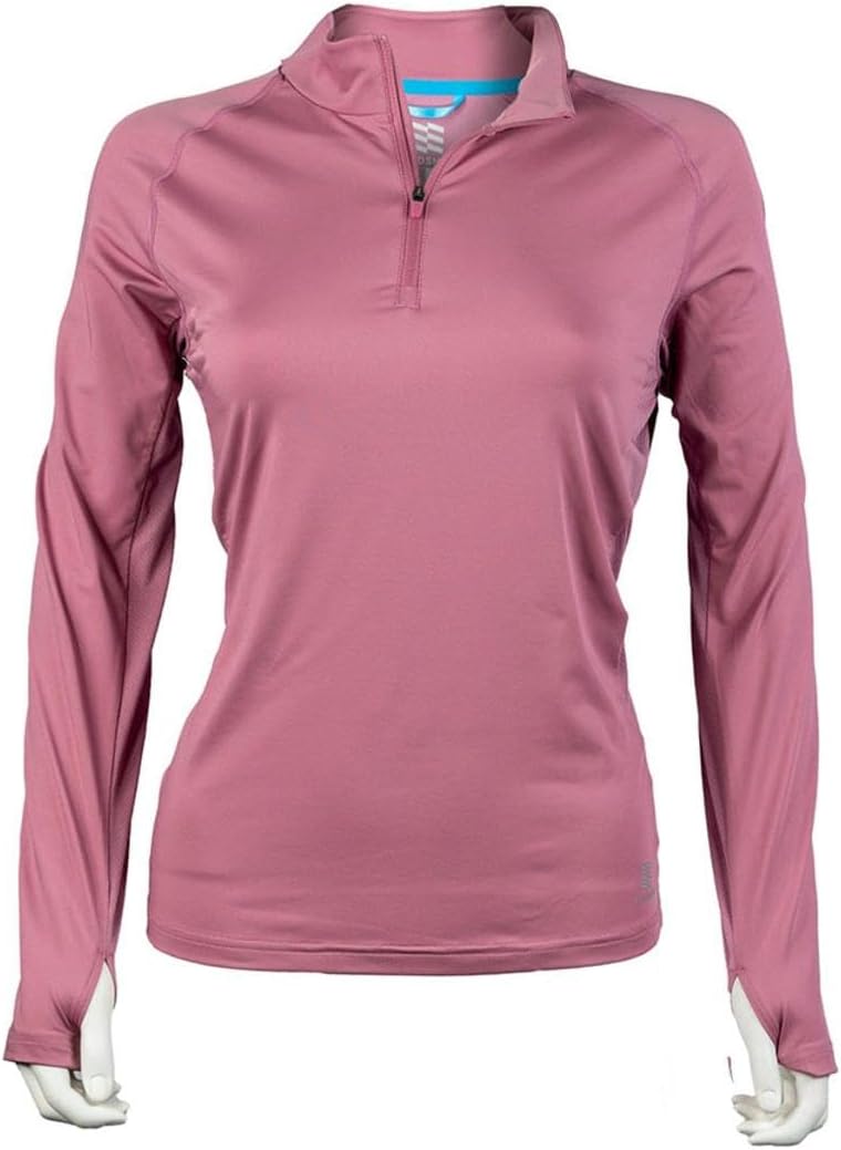 Mobile Cooling Womens Long Sleeve Black Shirt 1/4 Zip