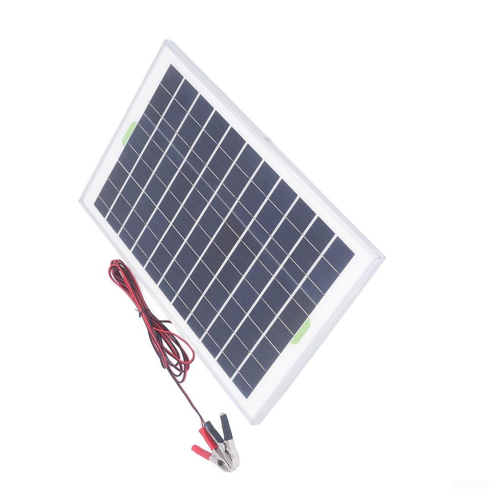 Panel solar policristalino de 20W con regulador de carga 10A para bateria de 12V