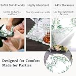 75PCS 7 Inch Greenery White Floral Eucalyptus Flower Dessert Plates, Napkins, Forks – Baby Shower, Bridal Shower, Women Birthday, Tea Party, Cocktail Party, Girls Night, Picnic Serve 25 - Image 5