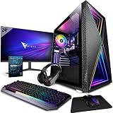 VIBOX IV-54 PC Gamer - 24' Écran Pack - 6 Core Intel i5 12400F - Nvidia RTX 3060 Ti 8Go Carte Graphique - 16Go RAM - 240Go SSD - 1To Disque Dur - Windows 11 - WiFi