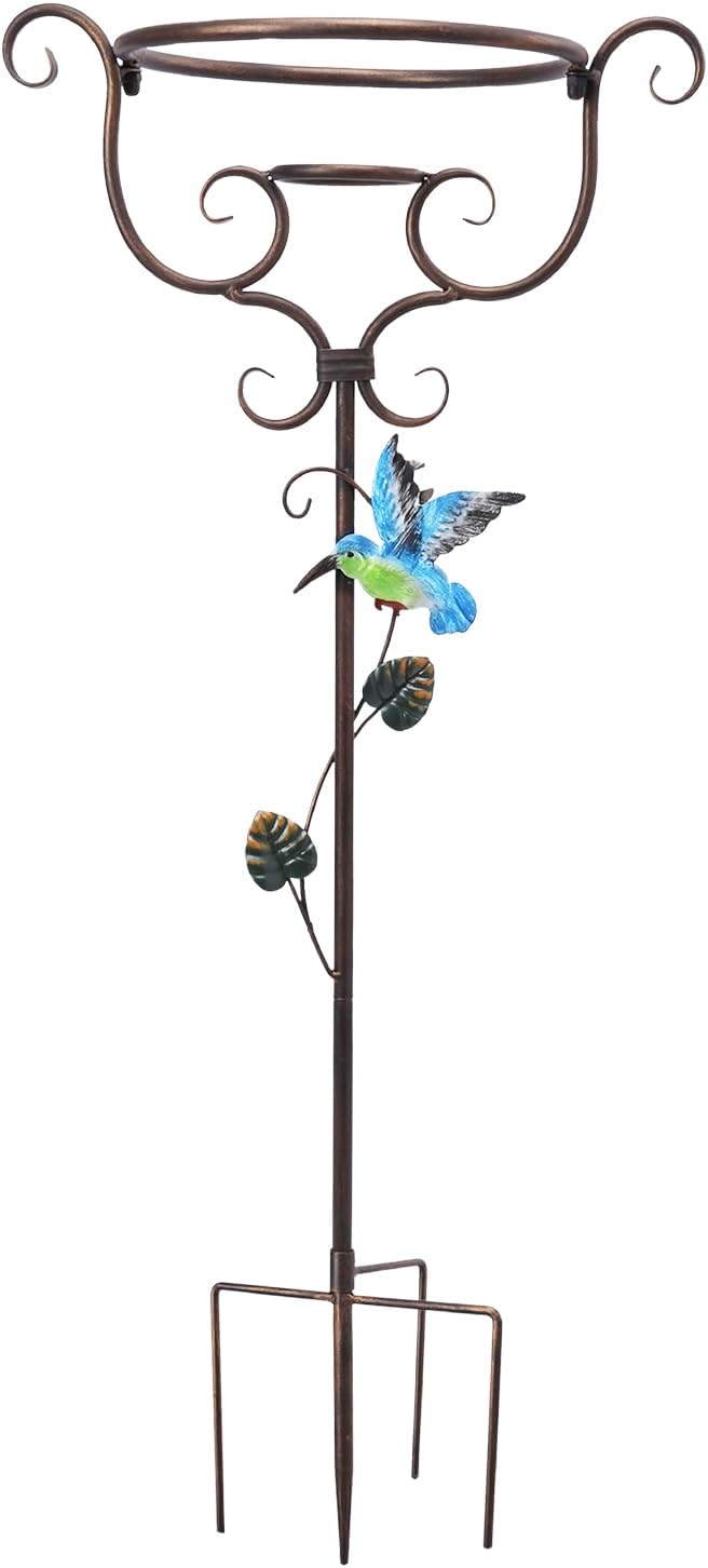 Gazing Ball Stand Vintage Gazing Globe Stand Metal Gazing Globe Display Stands with Trident Base for 8 to 10 Inches Gazing Globes Stand Holder for Outdoor Garden Lawn Yard