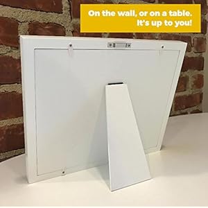 Ultimate Dog or Cat Pet Pawprint Keepsake Kit & Picture Frame – Premium Wooden Photo Frame, Clay Mold for Paw Print & Bonus Stencil. Makes a Personalized Gift for Pet Lovers and Memorials (White)