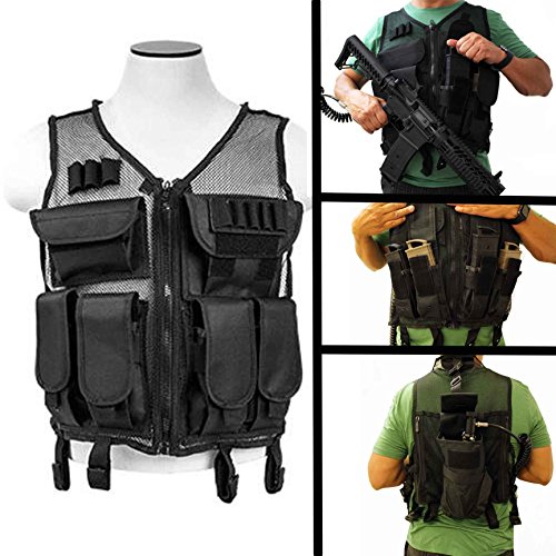 TRINITY Paintball Vest for Tippmann TMC paintballers Accessory mag Holder Black mesh Style Tactical Paintballing Gear woodsball.