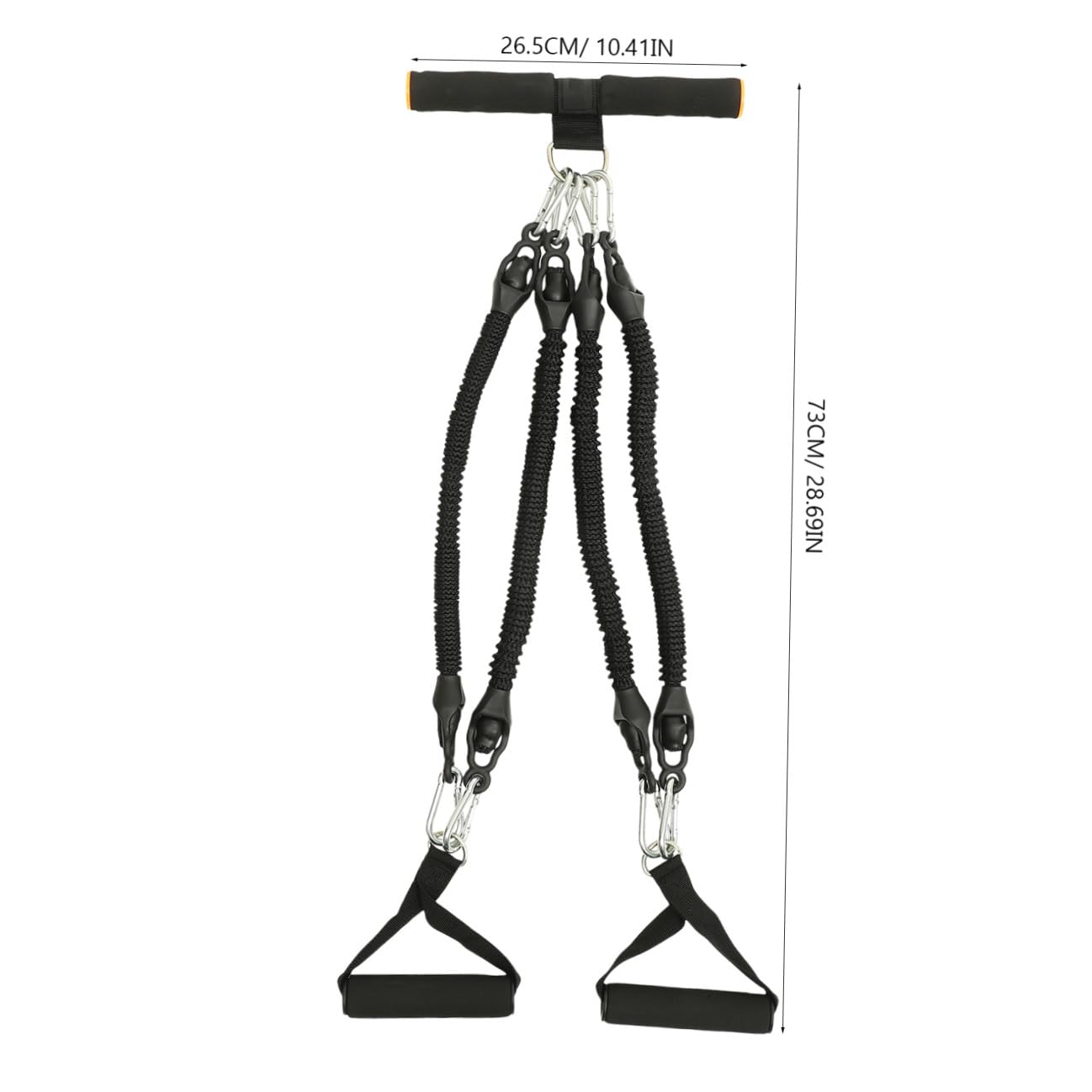 Corda Elastica Fitness Pedale Nero in Pte e Schiuma per Allenamento Muscolare e Resistenza per Bicipiti e Spalle in Casa