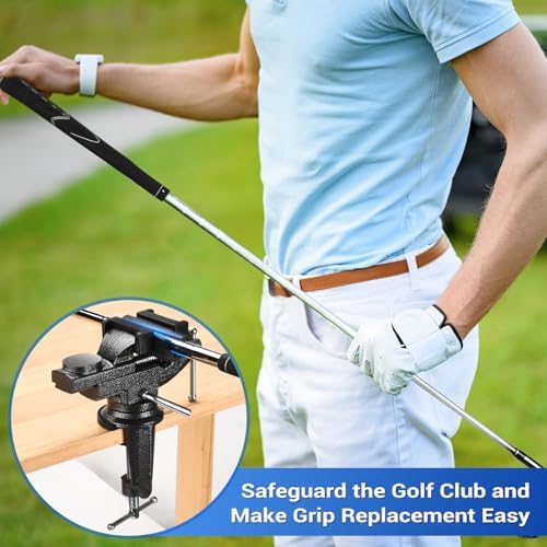 AugFir Golf Grip Kit for Regripping Golf Clubs, Portable Table Vise Rubber Clamp for Golf Grip Removal Tool with Solvent, Golf Club Regripping Kit Alternate view