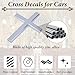 Metal Cross Decals for Cars, 2.5