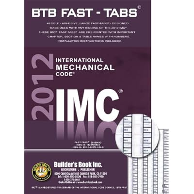 International Mechanical Code (IMC) BTB Fast Tabs
