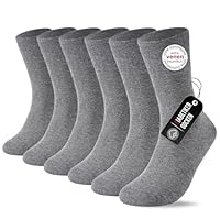 SockWaddles 6 Paar Diabetikersocken ohne Gummibund & ohne Naht 97% Baumwolle, Diabetiker Socken mit Komfortbund Hautfreundlich & Atmungsaktiv baumwollsocken für Damen Herren Grau 43-46