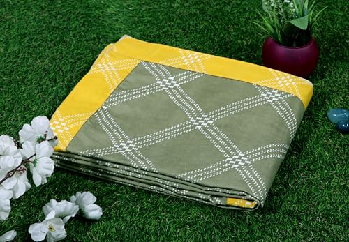 Image of RD TREND Cloud Cotton AC Summer Chadar for Sleeping | 210 TC Soft Lightweight Breathable Double Topsheet /Odhne Wali Chadar | Double Bed Bedsheet 90x100 Inch Green