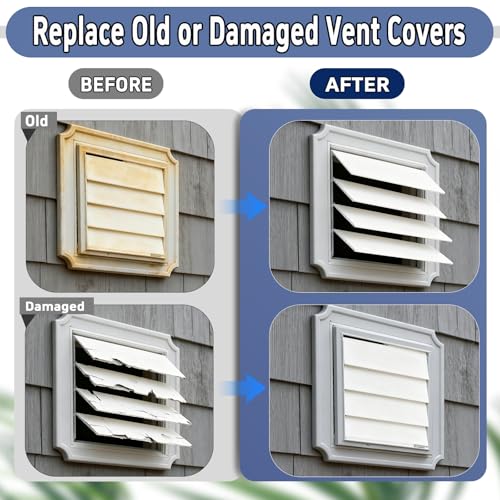 Image of 4 inch Dryer Exhaust Vent Cover Panel Replacements (8 Pack) for Outdoor Dryer Air Vent Cover, Premium Plastic Outdoor Dryer Vent Flap Replacement (Weather Resistant)