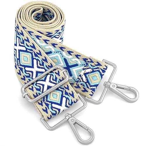 Image of Silvery Purse Straps Replacement Crossbody - Guitar Strap for Purse Crossbody