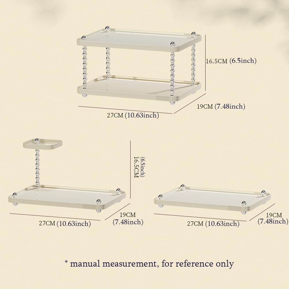 Bathroom Countertop Organizer Tray, Rectangle