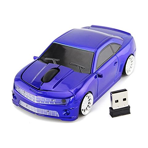 Ai5G for CL Car Mouse Wireless Sport Car Shape Mouse Laptop Desktop Computer Mouse Optical Mice with 2.4GHz Nano USB LED Headlight (Blue) Cover