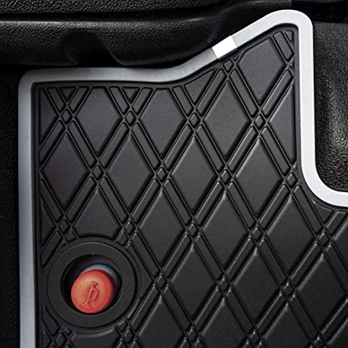 Xtreme Mats Ezgo Rxv Golf Cart Mat, Full Coverage Golf Cart Floor Liner Mat - Only Fits Ezgo Rxv (2008-2022) & 2Five (2009+) - Black With Grey Trim #TOP5