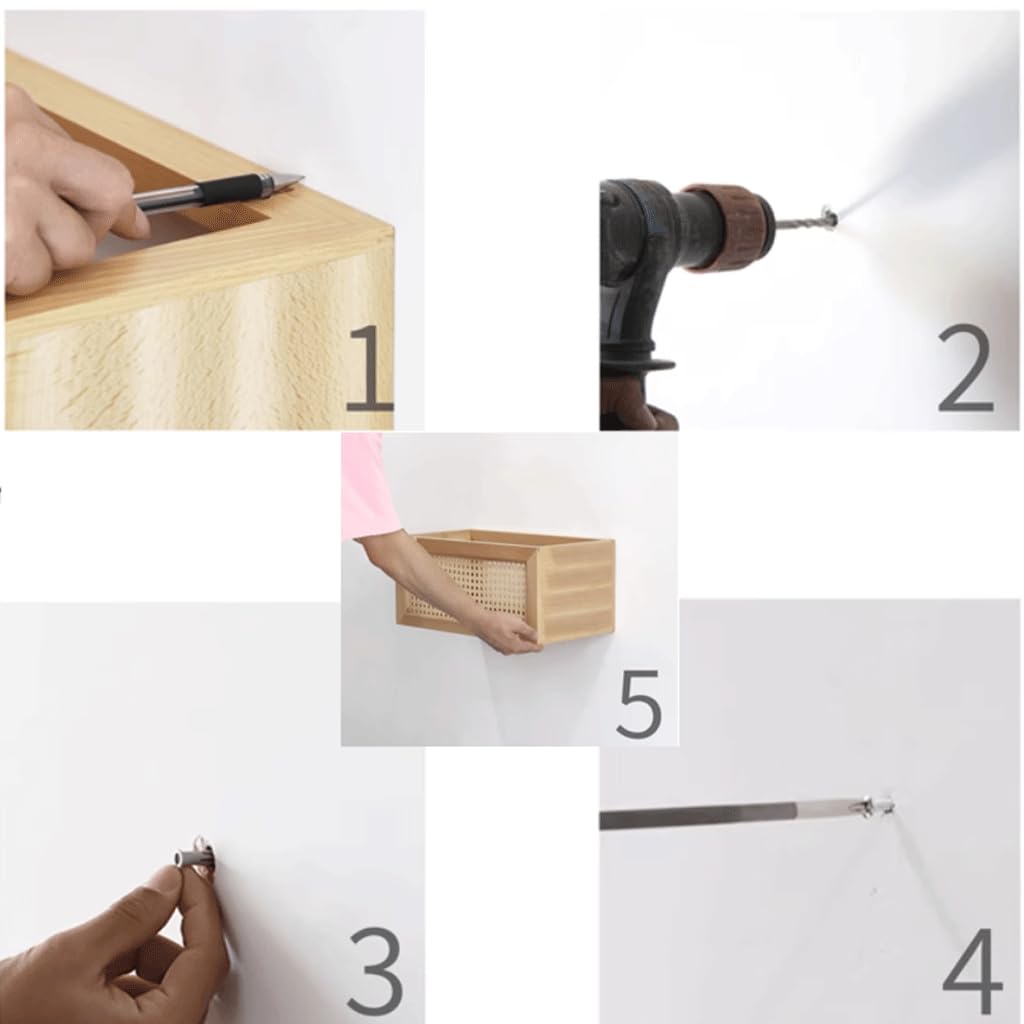 FROON Routeur Hider Box Support de routeur sans Fil tissé en rotin, Organisateur de Stockage de câbles, boîte de Protection à Dissipation Thermique Facile pour la Maison