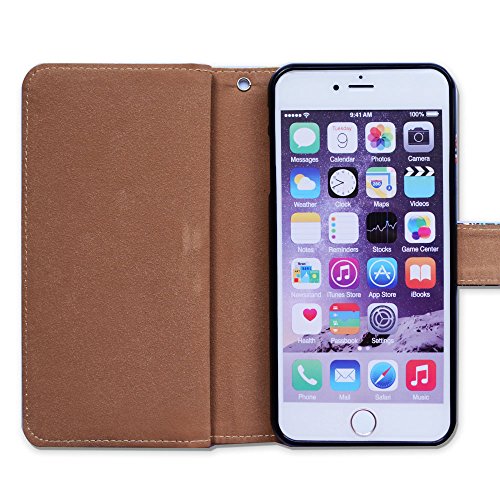 Bcov Iphone 7 Plus Wallet Case,Iphone 8 Plus Wallet Case, Eiffel Tower Postcard Multifunctional Flip Leather Case Cover With Credit Card Slot Id Card Holder Money Pocket For Iphone 7+/8+ #TOP5