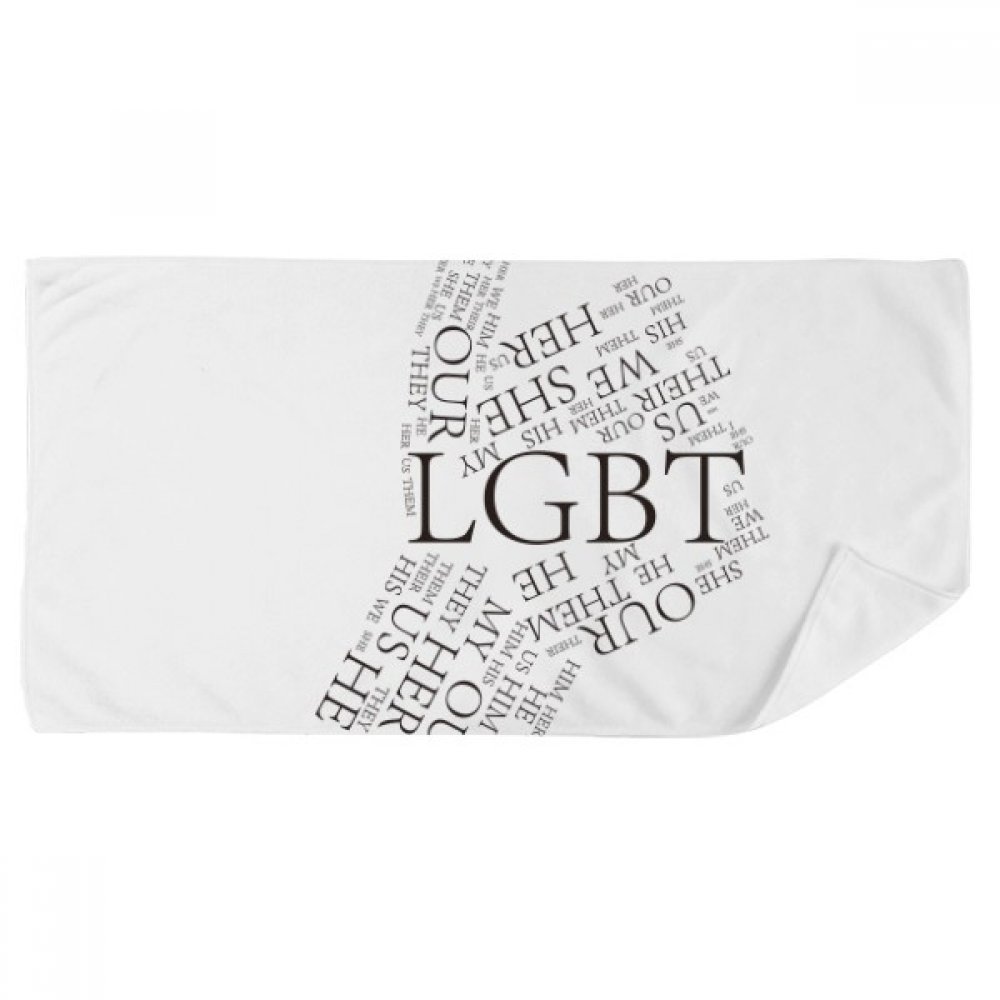Drap de toilette LGBT arc-en-ciel haut de gamme 35x70cm par DIYthinker