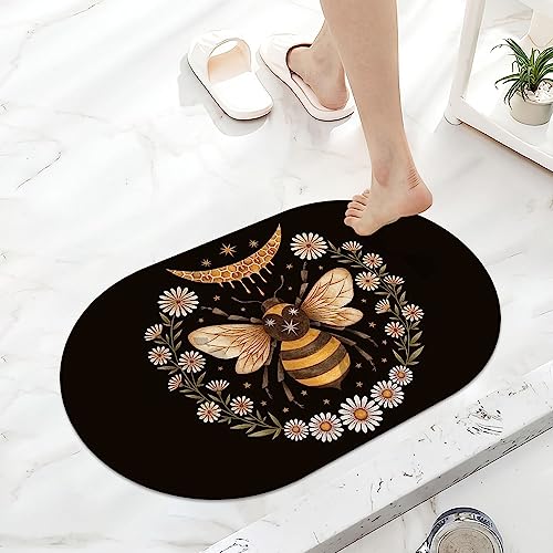 Tapis de bain en diatomite fleurs sombres 50x80cm - 7
