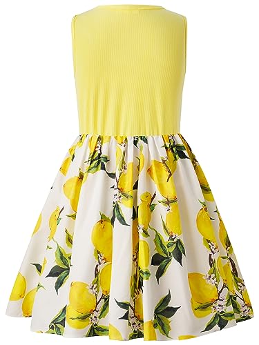Bonny Billy Girl's Floral Print Cotton Beach Summer Tank Dresses4