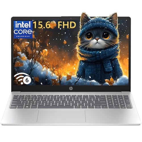 HP Laptop 15" FHD Computer 2026, Intel Processor, 16GB RAM, 256GB SSD, Long Battery Life, Lightweight Portable Design for Office, School & Everyday Use, Microsoft 365, Windows 11 Home