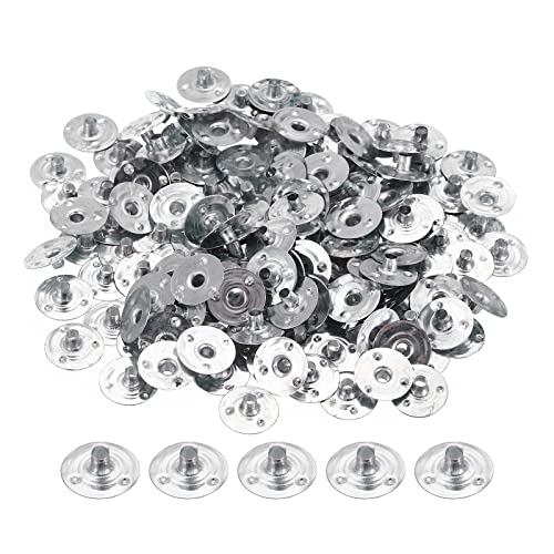 PATIKIL 12.5mm Metal Candle Wick Sustainer Tabs, 250 Pack Candle Wick Base Stand for Candle Making DIY, Silver