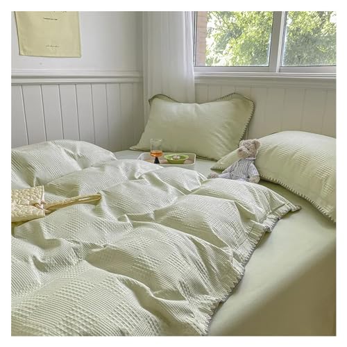 Ropa de cama de algodón lavado con jacquard para un descanso fresco 8