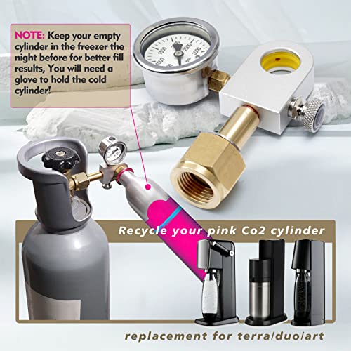 New Upgraded Co2 Refill Adapter Carbonator For Cga320 Co2 Tank Soda Refill Quick Adapter Compatible With Duo Terra Art Soda Machine #TOP1