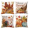   Thanksgiving-Pillow-Covers-18x18-Set-of-4-Turkey-Give-Thanks-Throw-Pillow-Cases-Happy-Harvest-Pumpkins-Home-Decor-Pillowcase-Square-Cushion-Covers-for-Sofa-Bed-Couch