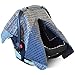 Kids N’ Such Peekaboo Baby Car Seat Cover Car Seat Canopy & Nursing Cover, Herringbone/Gray Minky