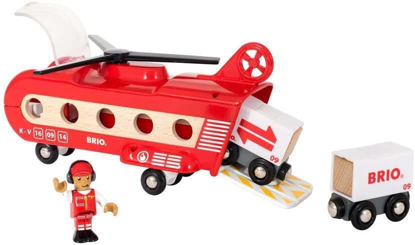 BRIO World Airport Cargo Transport Helicopter for Kids Age 3 Years Up