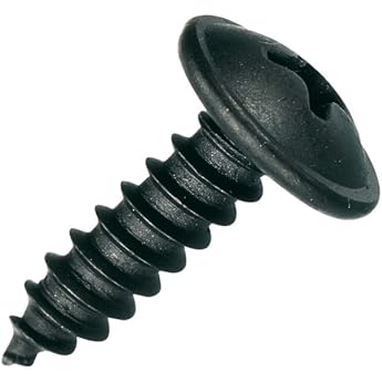 Phillips Flat Head Self-Tapping Screws with Disc Black Galvanised