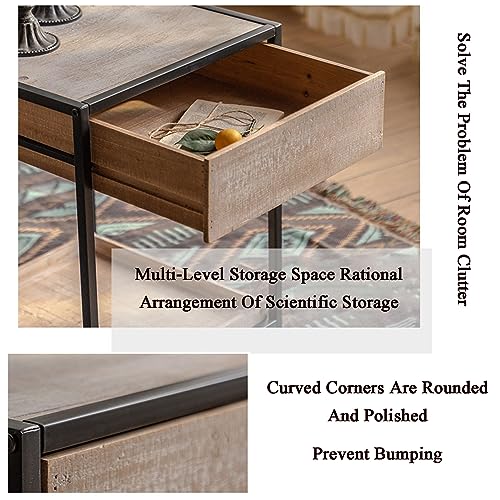 Table basse bois et fer compacte : résout le manque de rangement du salon - 4