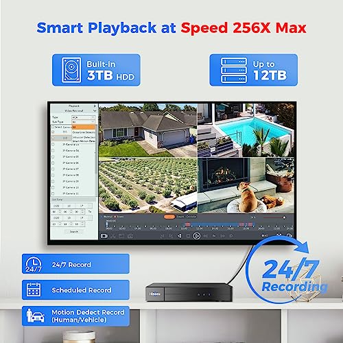 Hiseeu [ 121°Wide View Angle] 4K Poe Security Camera,8Mp Ip Security Camera,1-Way Audio,Ip67 Waterproof,Dome Security Camera Outdoor,H.265+ 100Ft Night Vision, Work W/Poe Nvr Home Surveillance System #TOP7