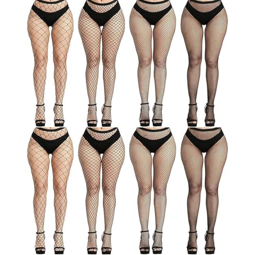 Image of Buauty Black Fishnet Stockings for Women, Fishnet Tights Plus Size One Size Fit All
