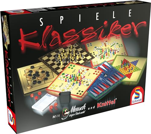 Schmidt Spiele 49120 Spiele Klassiker, Spielesammlung, 2 bis 6 Spieler